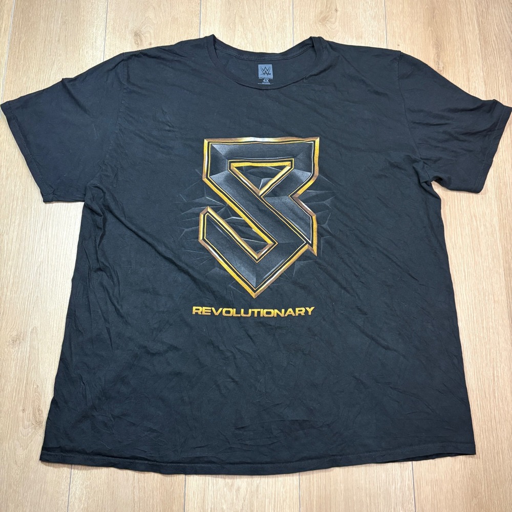 WWE Authentic Seth Rollins Revolutionary Graphic T-Shirt Black Mens 4X